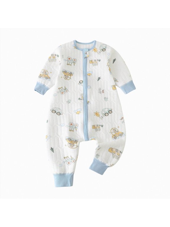 Toddler Sleep Sack with Legs, Winter Wearable Blanket, Cozy Cotton Walker Sleep Sack for Boys & Girls (Green,12-18 Months)