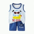 thumbnail image 1 of CAICJ98 Toddler Summer Clothes for Boys Tank Top and Shorts Set Kids Cotton Sleeveless Shirts and Shorts Newborn Girl Outfits (4-5 T,Blue), 1 of 4
