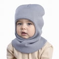 thumbnail image 1 of CAICJ98 Toddler Winter Hat Scarf Set Kids Warm Windproof Knit Hood Fleece Hat 2-8 Years,Grey, 1 of 4