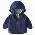 thumbnail image 1 of CAICJ98 Toddlers Windbreaker Jacket Little Boy Waterproof Hooded Coat Casual Fall Zipper Outerwear (Navy,2-3 Years), 1 of 4