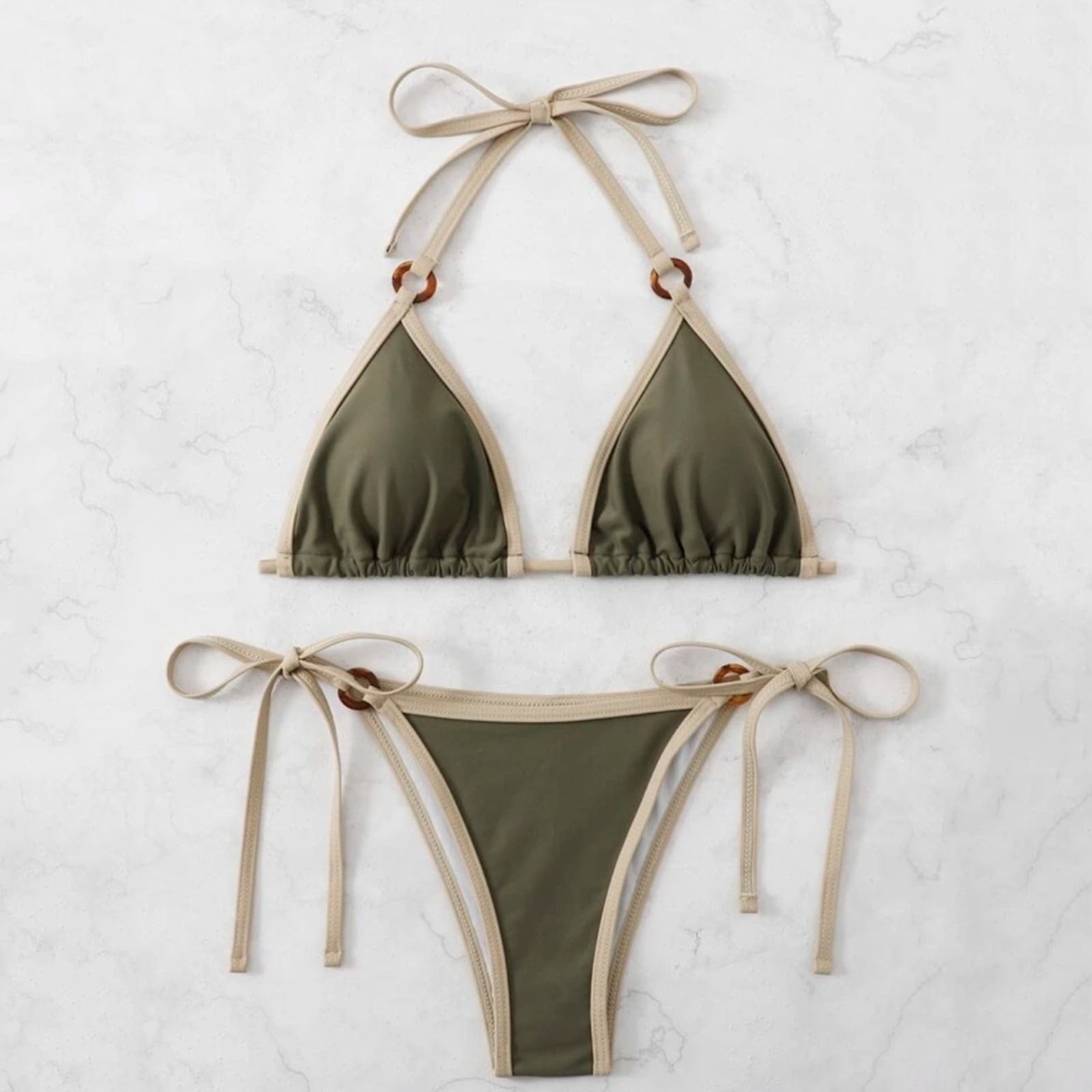 Womens Bikini Swimsuit Set in Swim Fabric with Tummy Control and Coordinated Design main image 0