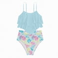 thumbnail image 1 of CAICJ98 Two Piece Bathing Suits for Girls Ruffle Summer Beach Pool Bikini Set Hawaiian Spaghetti Straps Vacation Swimwear (I,15-16 Years), 1 of 4