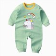 thumbnail image 1 of CAICJ98 Unisex Baby Clothes for Boys Girls Cotton Newborn Girl Boy Onesie Infant Long Sleeve Romper Fall Winter Clothes for Toddler Boys (Green,3-6 Months), 1 of 4
