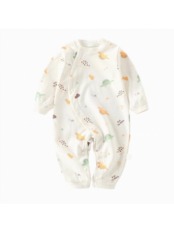 Unisex Newborn Baby Jumpsuit Cotton Long Sleeve Baby Outfit Soft Comfortable Baby Clothes for Boys and Girls,0-18 Months