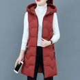 thumbnail image 1 of CAICJ98 Vests For Women Work Womens' Reversible Vest Lightweight Quilted Sherpa Vest Sleeveless Coat Watermelon Red,XL, 1 of 4