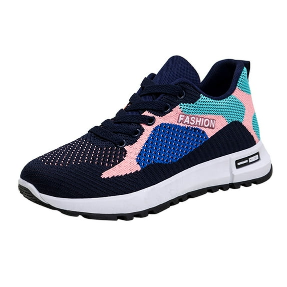 CAICJ98 Volleyball Shoes Women's Casual Walking Shoes Comfortable Slip on Loafers Flat Nurse Sneakers,Blue