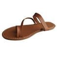 thumbnail image 1 of CAICJ98 Walking Shoes Women Sandals for Women with Arch Support for Comfortable Walk Summer Wedge Sandal Slip On Platform Sandals Shoes,Brown, 1 of 5