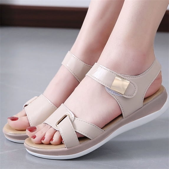 CAICJ98 Walking Shoes Women Women Flip Flops for Summer Rhinestone Bohemian Sandals with Arch Support Shiny Comfortable Padded Thong Non Slip Shoes for Walking,Beige