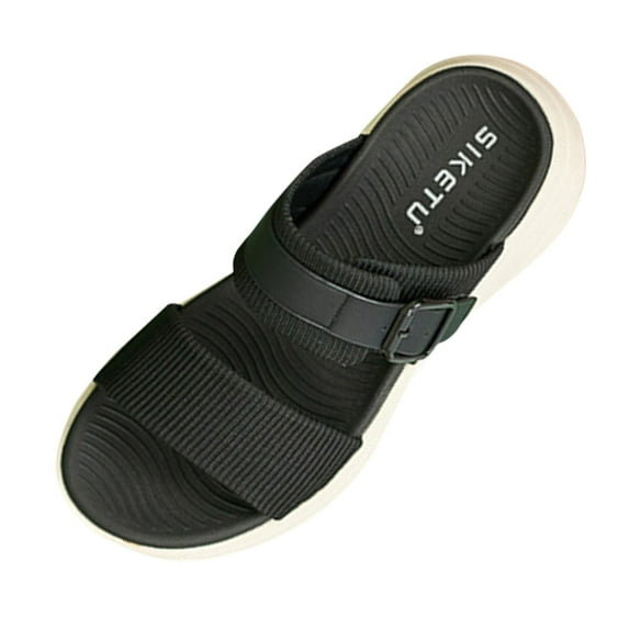 CAICJ98 Walking Shoes Women Women's Sandals Casual Summer Water Sandals with Arch Support Yoga Mat Insole Outdoor Wadable Sandals,Black