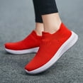 thumbnail image 1 of CAICJ98 Walking Shoes Women Womens Canvas Shoes Low Top Fashion Sneakers Slip on Walking Shoe,Red, 1 of 5