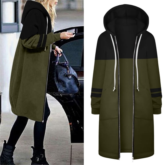 CAICJ98 Warm Winter Jackets For Women Women's Winter Hooded Puffer Jacket Short Thickened Warm Quilted Coat Cropped Bubble Jacket Army Green,L