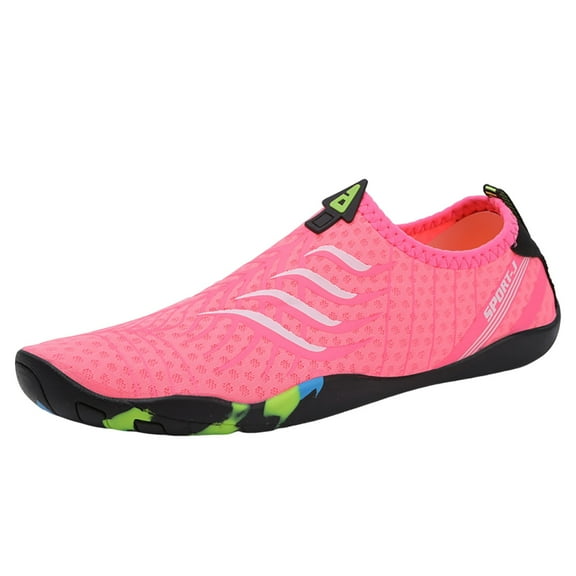 CAICJ98 Water Shoes for Men Women Quick Dry Sports Unisex Beach Swim Diving Shoes With Non-Slip Sole Red,8.5