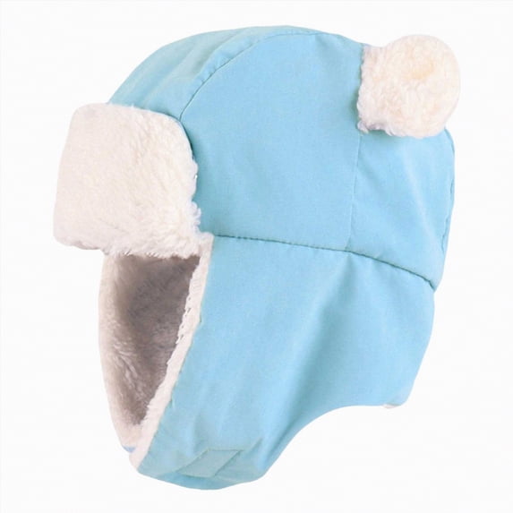 CAICJ98 Waterproof Toddler Winter Hat Baby Boy Winter Hat with Warm Fleece Kids Trapper Hat Girls Winter Hat Toddler Snow Hat 1-2 Years,Light Blue