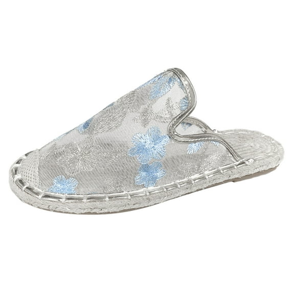 CAICJ98 Wedge Sandals for Women Women's Flat Sandals Elastic Strappy Sandals, Jussy Simple Casual Open Toe Flat Sandals Summer Beach Sandals for Women,Blue