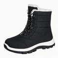 thumbnail image 1 of CAICJ98 Winter Boots Women Lightweight Warm Lined Mid-Calf Waterproof Snow Boots Women (Black,Size 6), 1 of 9
