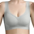 thumbnail image 1 of CAICJ98 Woman Bra Comfortable Bralette Supportive Tshirt Bra No Underwire Seamless Push Up Everyday Bras Grey,2XL, 1 of 3