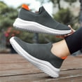 thumbnail image 1 of CAICJ98 Women'S Fashion Sneakers Women's Casual Walking Shoes Comfortable Slip on Loafers Flat Nurse Sneakers,Grey, 1 of 4