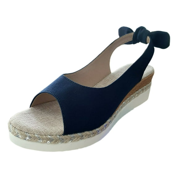 CAICJ98 Women'S Sandals Arch Support Comfortable Cushion FootBed Orthopedic Sandals Women Flip Flops Dressy Summer Walking Wedge Shoes,Blue