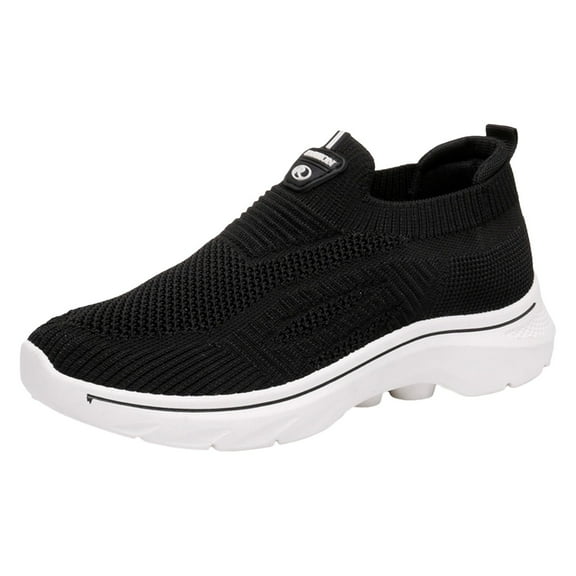 CAICJ98 Women’S Sneakers Works Women's Comfort Low Vamp Slip on Sneaker, Wide Width Available,Black