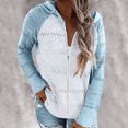 thumbnail image 1 of CAICJ98 Women'S Sweaters Plus Size Women's Button 3/4 Sleeve V-Neck Stretch Knit Cardigan Sweater Blue,M, 1 of 5