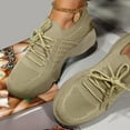 thumbnail image 1 of CAICJ98 Women Shoes Women's Road Running Mesh Breathable Casual Sneakers Lace Up Comfort Sports,Khaki, 1 of 5