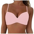 thumbnail image 1 of CAICJ98 Women Underwire Bikini Top Only Push Up Swim Top Bra Swimsuit Tops Padded Bathing Suit Top Pink,M, 1 of 5