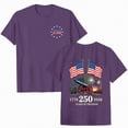 thumbnail image 1 of CAICJ98 Women's 250Th America Anniversary Casual Printed Crew Neck T-Shirt Faith Freedom 250 Years Women Tshirt (Purple,XXXL), 1 of 7