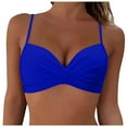 thumbnail image 1 of CAICJ98 Women Underwire Bikini Top Only Push Up Swim Top Bra Swimsuit Tops Padded Bathing Suit Top Blue,L, 1 of 5