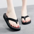 thumbnail image 1 of CAICJ98 Women's Flip Flops Comfortable Summer Beach Thong Sandals for Women 2025 with Cushion Walking Arch Support Yoga Mat Indoor Outdoor Soles Black,5, 1 of 7