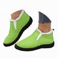 thumbnail image 1 of CAICJ98 Women's Snow Boots Warm Lined Waterproof Slip On Booties Comfort Ankle Boots Outdoor Winter Boots Women (Light Green,Size 6.5), 1 of 8