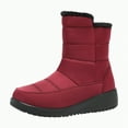 thumbnail image 1 of CAICJ98 Women's Snow Boots Waterproof Mid Calf Boot Lightweight Warm Fashion Winter Boots for Women (Red,Size 7.5), 1 of 9