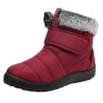 thumbnail image 1 of CAICJ98 Women's Snow Boots Waterproof Winter Boots Wide Width Winter Shoes Anti-slip & Keeps Feet Warm Red,8.5, 1 of 7