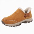 thumbnail image 1 of CAICJ98 Women's Winter Boots Comfortable Waterproof Lightweight Warm fleece Lined Ankle Booties Outdoor Casual Slip on Shoes Suede Orthopedic Snow Boots Women (Brown,Size 7), 1 of 9