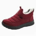 thumbnail image 1 of CAICJ98 Women's Winter Boots Slip On Warm Lined Ankle Boots Waterproof Anti Slip Shoes Outdoor Snow Boots Women (Red,Size 7.5), 1 of 8