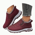 thumbnail image 1 of CAICJ98 Womens Boots Winter Waterproof Insulated Warm Lined Ankle Slip On Walking Comfortable Outdoor Snow Boots Women (Red,Size 8.5), 1 of 9