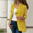 thumbnail image 1 of CAICJ98 Womens Cardigan Sweaters Long Women's Open Front Long Knited Cardigan Sweater with Pockets Soft Lightweight Outwear Yellow,L, 1 of 4