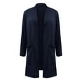 thumbnail image 1 of CAICJ98 Womens Cardigans Lightweight Essential Solid Open Front Long Knited Cardigan Sweater for Women Navy,L, 1 of 5