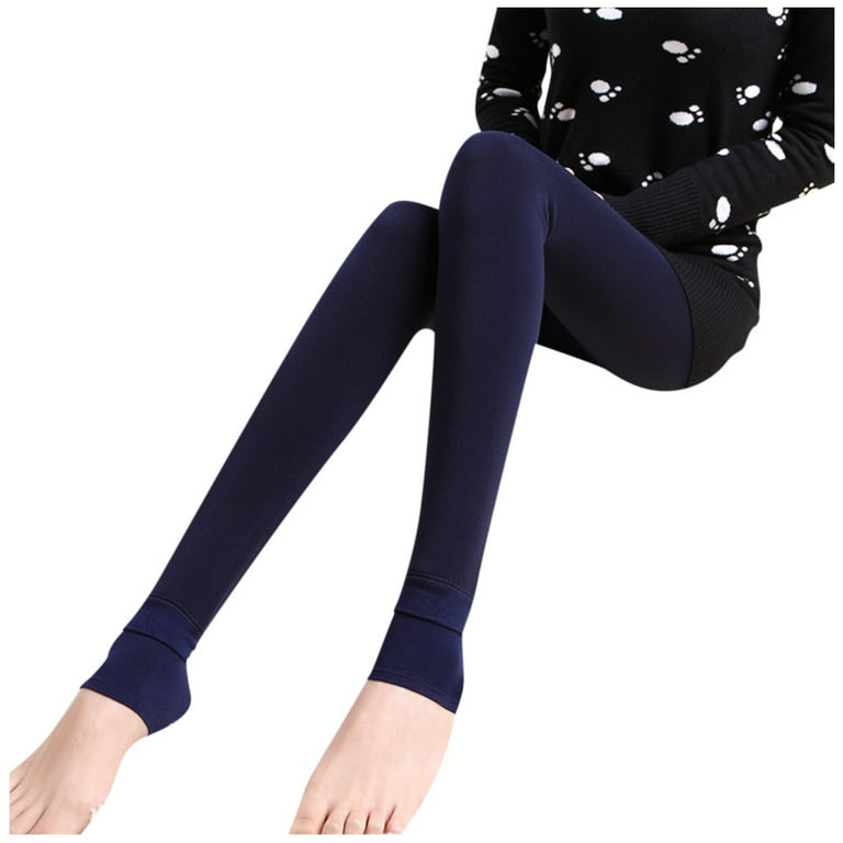 2023 Winter Warm Opaque Fleece Lined Tights for Women High Waist Elastic  Thick Thermal Leggings Fashion Trendy Yoga Pants