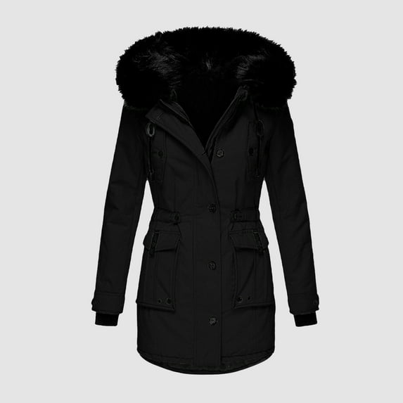 CAICJ98 Womens Jackets Fall 2023 Suede Leather Coat Women Fall and Winter Fashion Hood Jacket with Collar Black,4XL