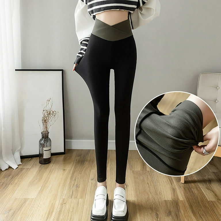 Women Winter Leggings High Waist Warm Lined Thick Opaque Tights