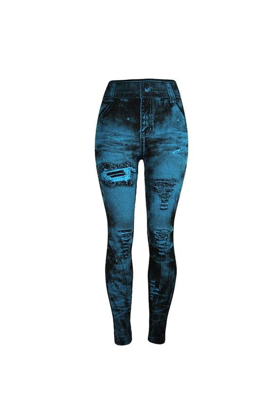 Womens Leggings Plus Size Women's Joggers Pants Lightweight Leggings Tapered Pants for Workout, Yoga, Running Light Blue,L