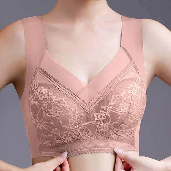 CAICJ98 Bras for Women Comfort Revolution Wireless T-Shirt Bra, Wireless Full-Coverage Bra, Pullover Wirefree T-Shirt Bra Coffee,4XL