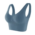 thumbnail image 1 of CAICJ98 Sports Bras for Women Yoga Tank Tops for Women Built in Shelf Bra B/C Cups Strappy Back Activewear Workout Compression Tops Blue,One Size, 1 of 2