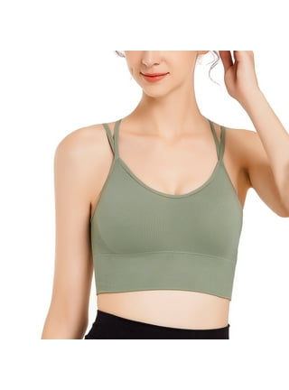 DNAKEN Sports Bra High Impact Adjustable Criss Cross Back, Full Support for Large  Bust No Bounce 