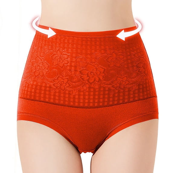 CAICJ98 Womens Lingerie Womens High Waist And Abdomen Embossed Jacquard And Raise The ButtocksPure Brief Panties A,XL