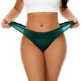 thumbnail image 1 of CAICJ98 Womens Panties Women Jacquard Panties Breathable Comfortable Cotton Bottom Panties Seamless Glare Triangle Panties,Green, 1 of 5