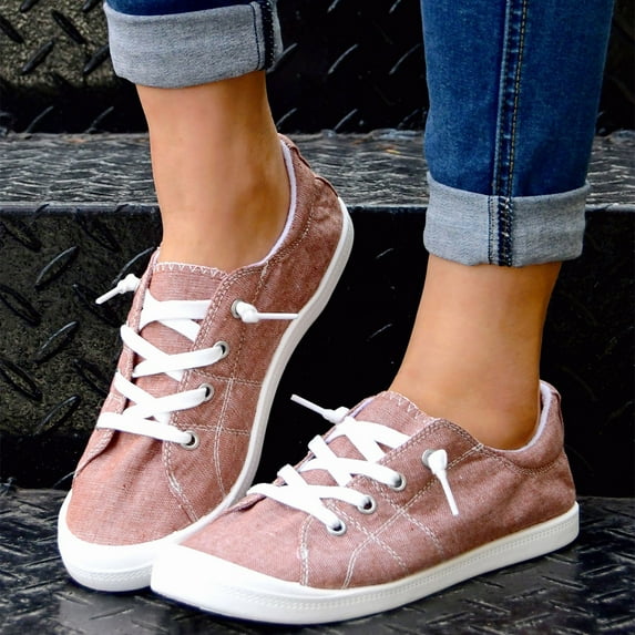 CAICJ98 Womens Running Shoes Womens Tennis Shoes Arch Support Comfortable Lightweight Slip On Sneakers,Pink