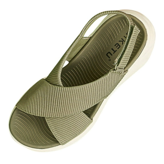 CAICJ98 Womens Sandal Cool Slippers Female Soft Soled Non Slip Wear Resisting Flat Beach Flops Lady Sandals Women Slippers Green,8.5