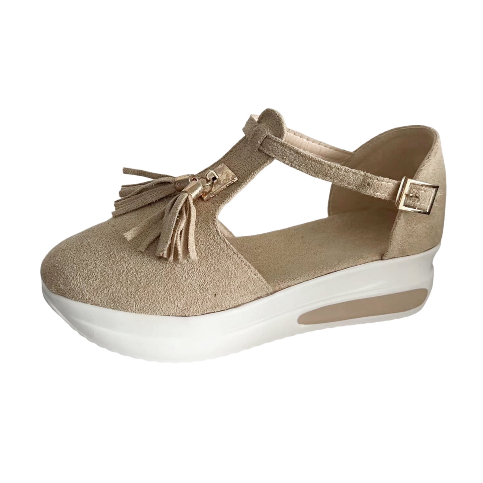 Women's Bohemian Wedge Sandals - Rhinestone T-Strap Flip Flops With Braided Detail For Beach & Summer