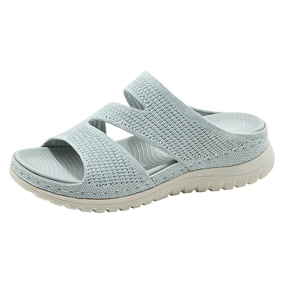 CAICJ98 Womens Sandels Sports And Leisure Sandals New Hollow Thick Bottom Women's Sandals Grey,7